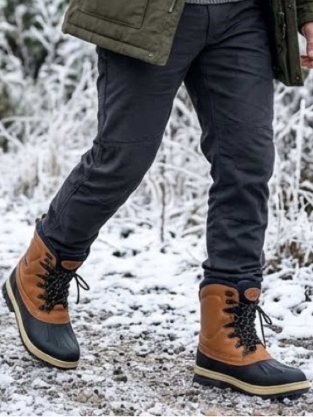 Lugz Two-Tone Anorak Waterproof Lace-Up Boots Brown/Black 8” Snow Outdoor Size 8